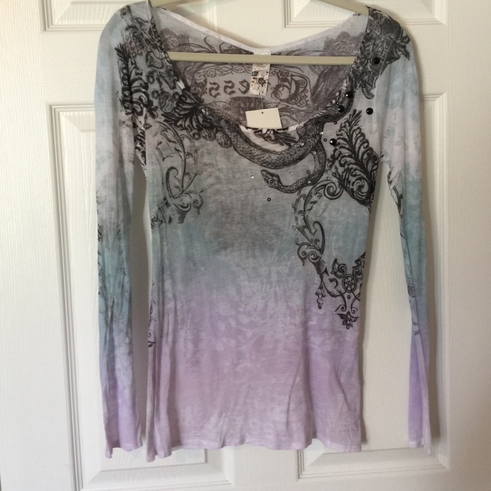 NWT Guess multicolor shirt